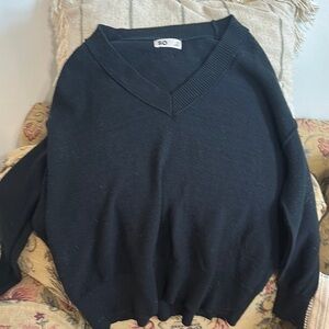 SO Black V-Neck Pullover